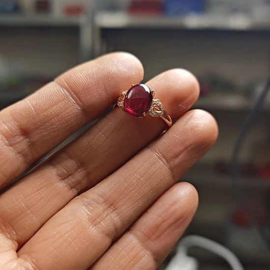 未镶嵌戒指石榴石紫**人