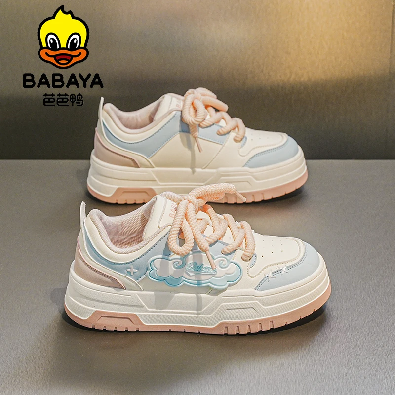 芭芭鸭女鞋百搭休闲鞋2025春秋新款女款软底舒适春季跑步鞋40码鞋