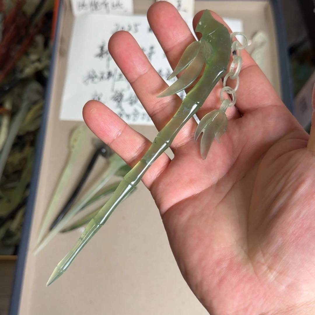 岫玉发饰未镶嵌明君玉簪贼拉好看