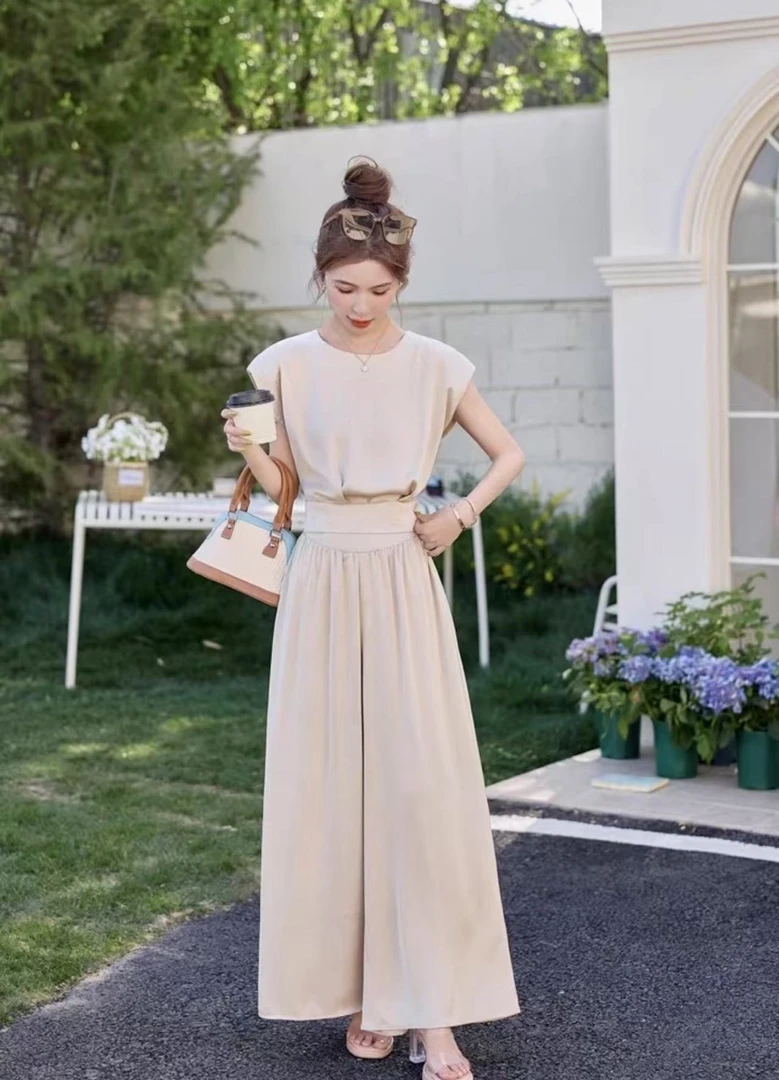 【5237】水#无袖上衣+休闲裤【套装】