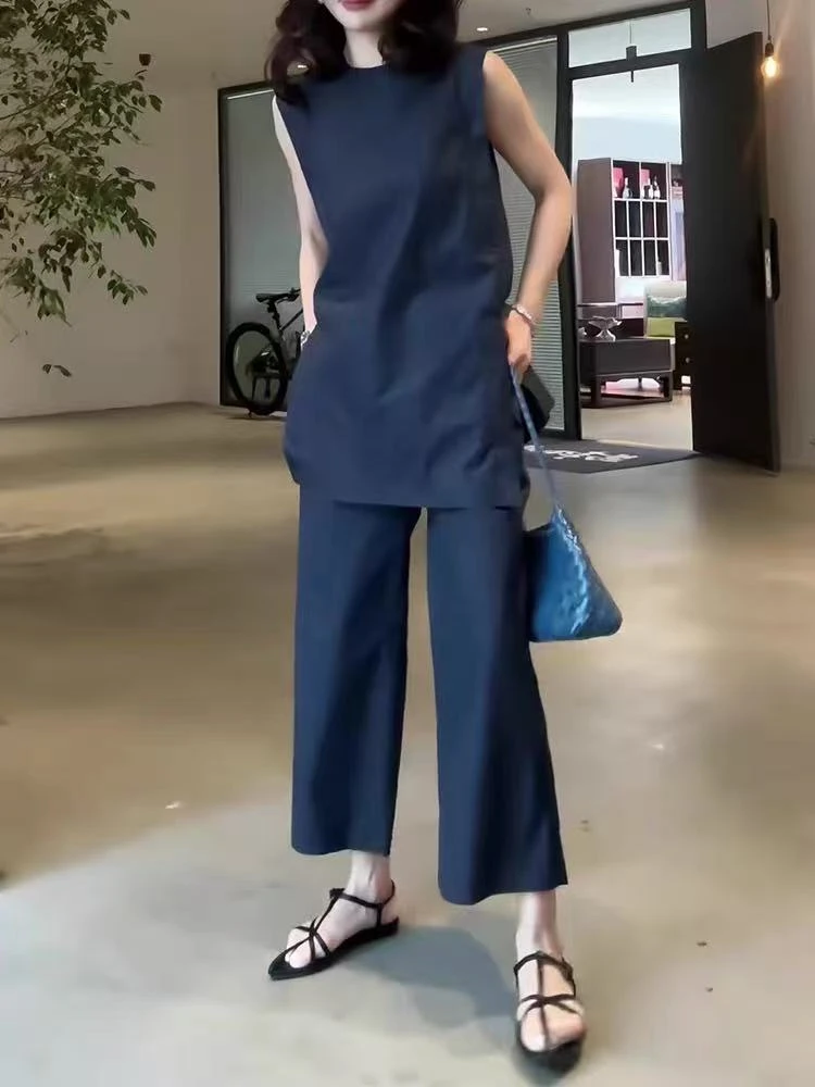SS251432  office lady莱赛尔亚麻夏季凉感套装