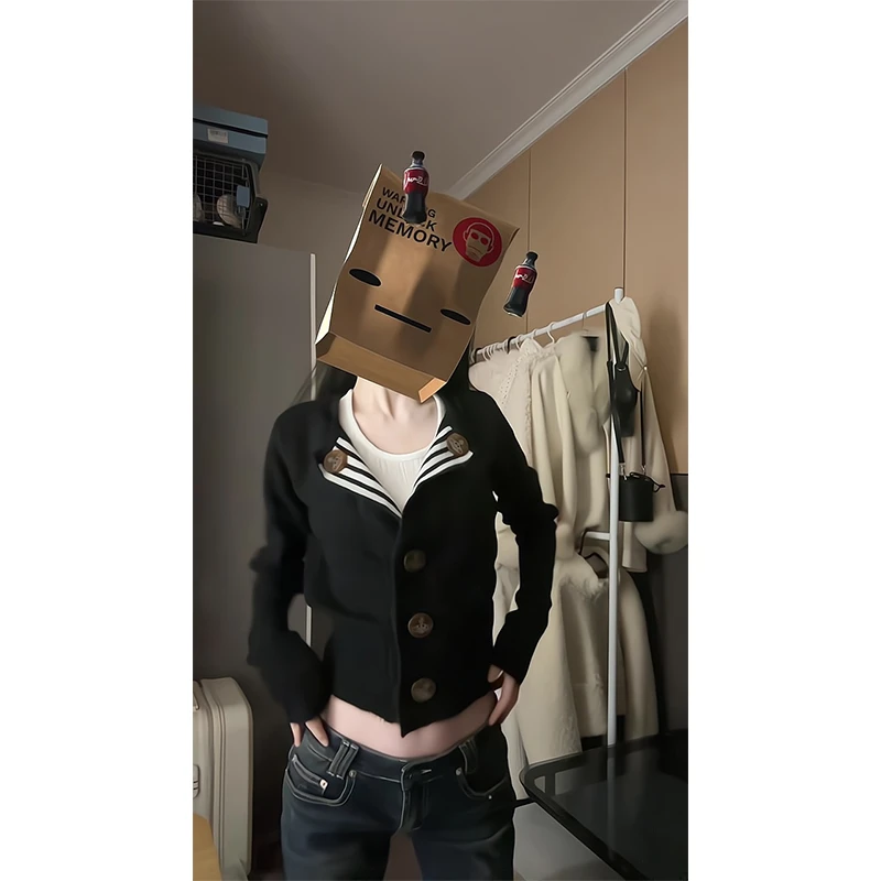 2025新款女士秋冬季韩系小香风长袖针织开衫毛衣高腰显瘦牛仔裤