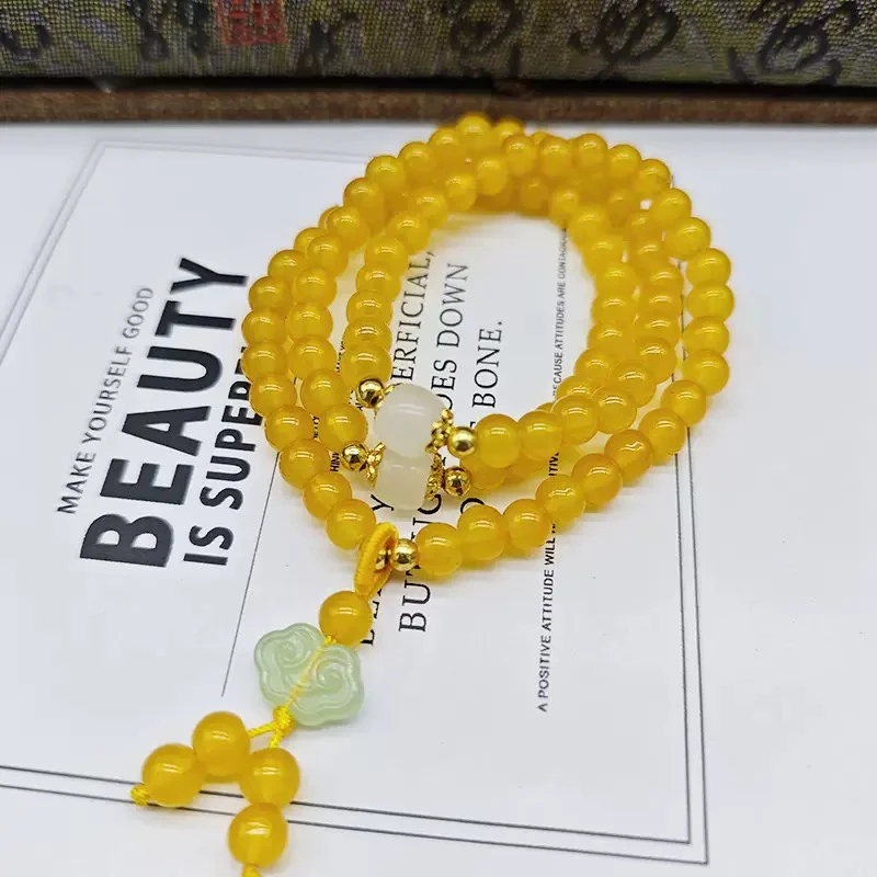 非金属珐琅手链 新款祥云如意叠戴三圈串珠手串010