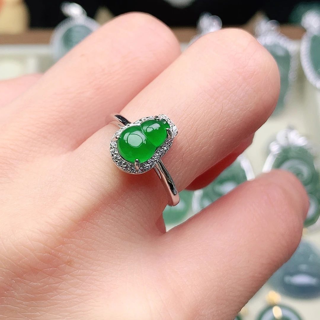 翡翠银S925镶嵌颈饰吊坠