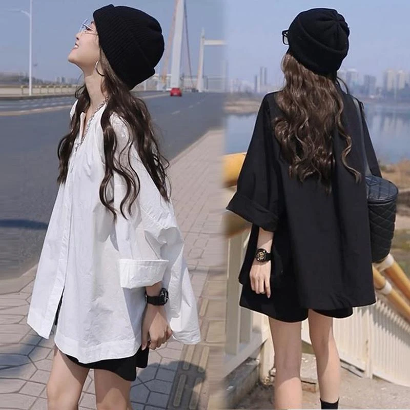 时尚套装女2025夏季新款时髦洋气宽松显瘦衬衫短裤气质休闲两件套