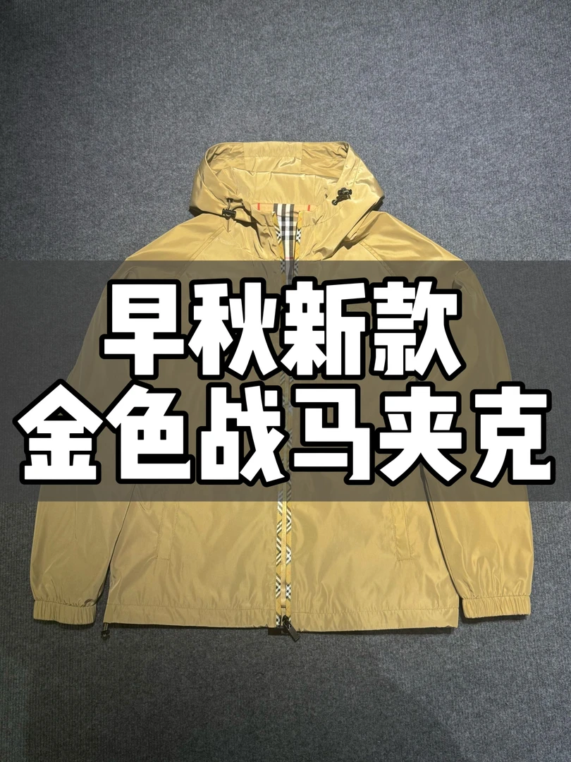 香槟金战马连帽夹克外套8891【一哥】早秋男装2025新款男士休闲外套