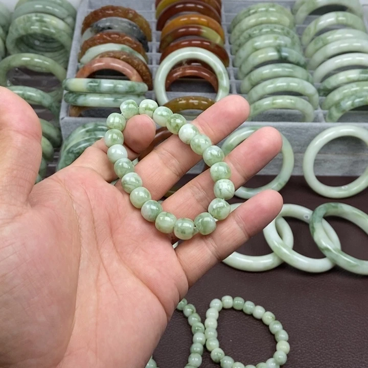 蛇纹石玉手链未镶嵌怡***