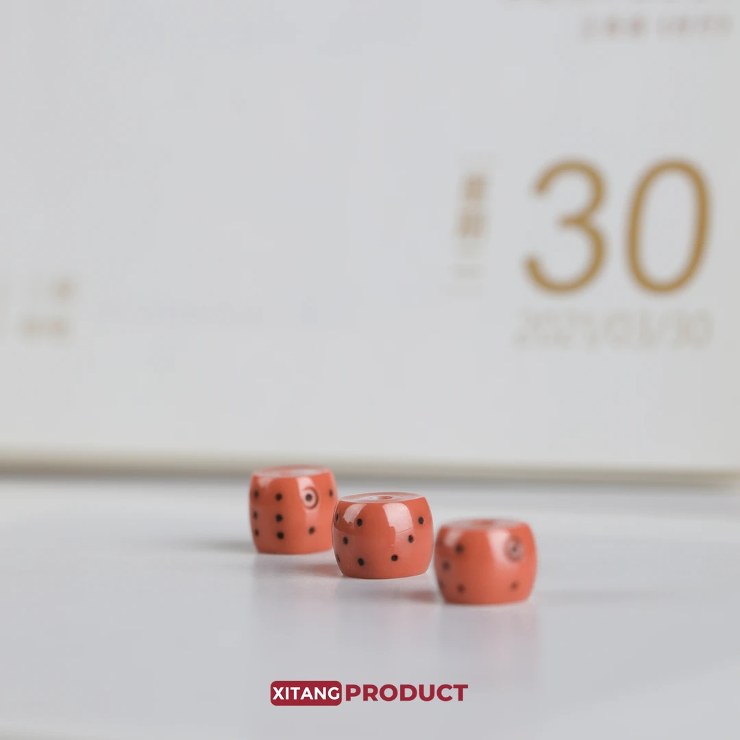 禧樘珊瑚吉祥天母骰子配珠（多样性发货可发其一）