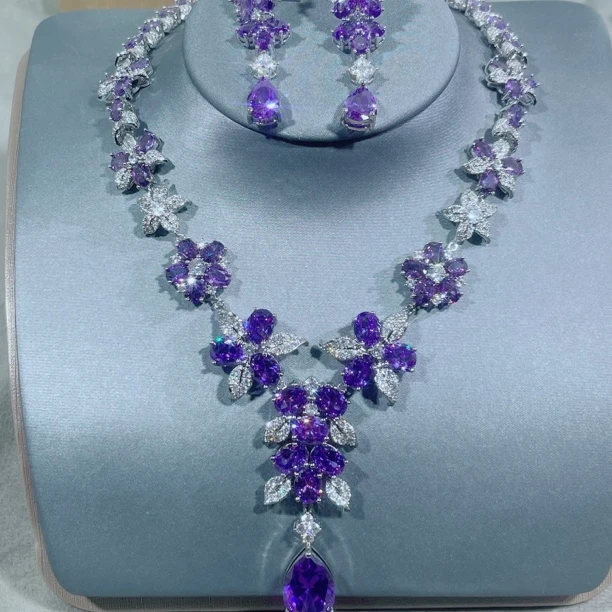 项链 【米莱轻奢】南非库里南精工豪华镶嵌项链套装299