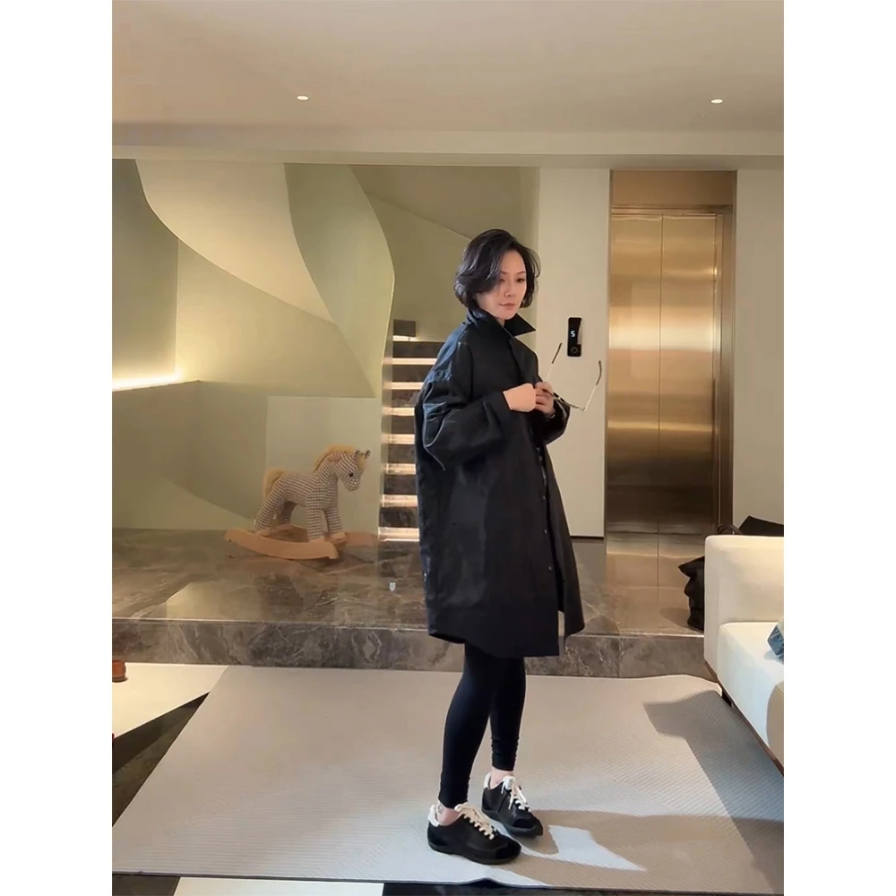 SHIIEELL设计感解构拼接双层长袖衬衫P002S