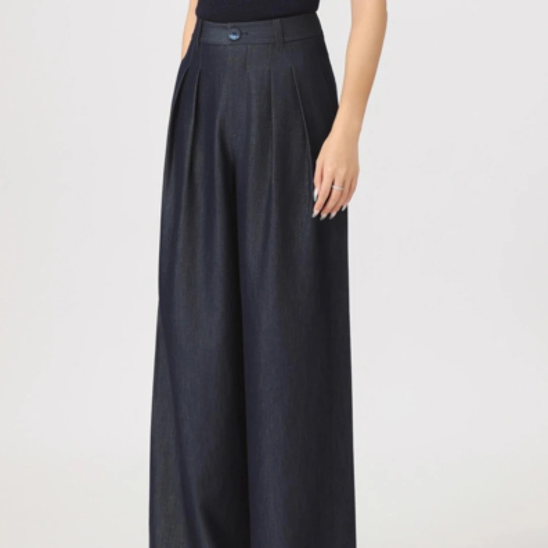 阿玛施新款高腰阔腿西裤松弛感设计显瘦休闲垂感好5100561