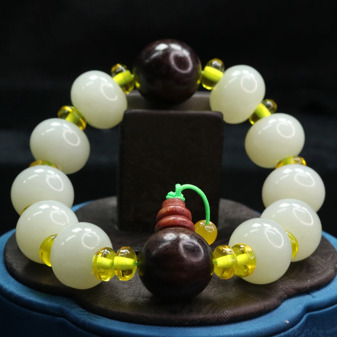 6和田玉晴水手串/300238上海嘉禾拍卖