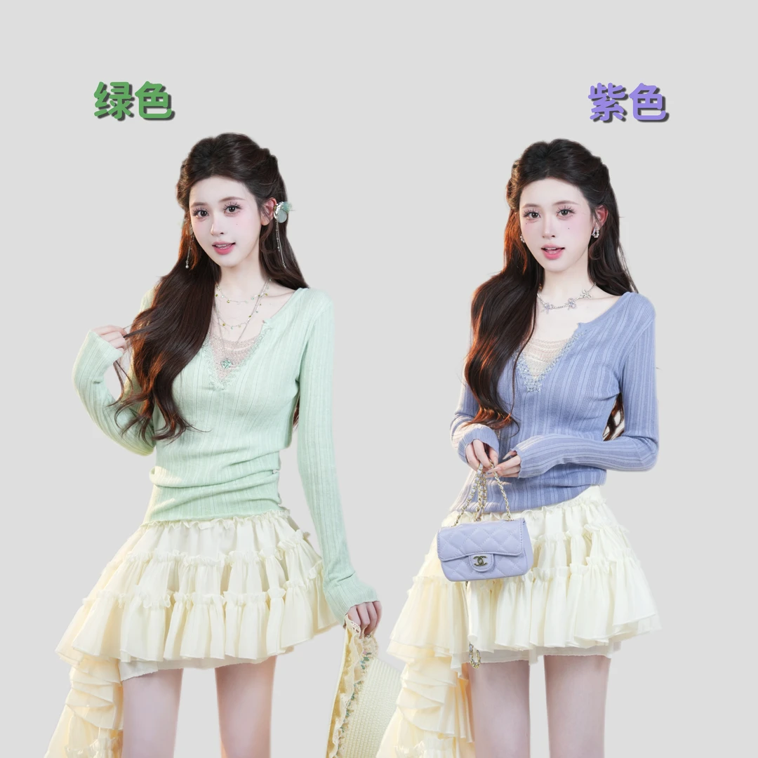 浩哥严选●爱的华尔兹C5ZZS1234A针织衫预短款修身甜美时尚显瘦