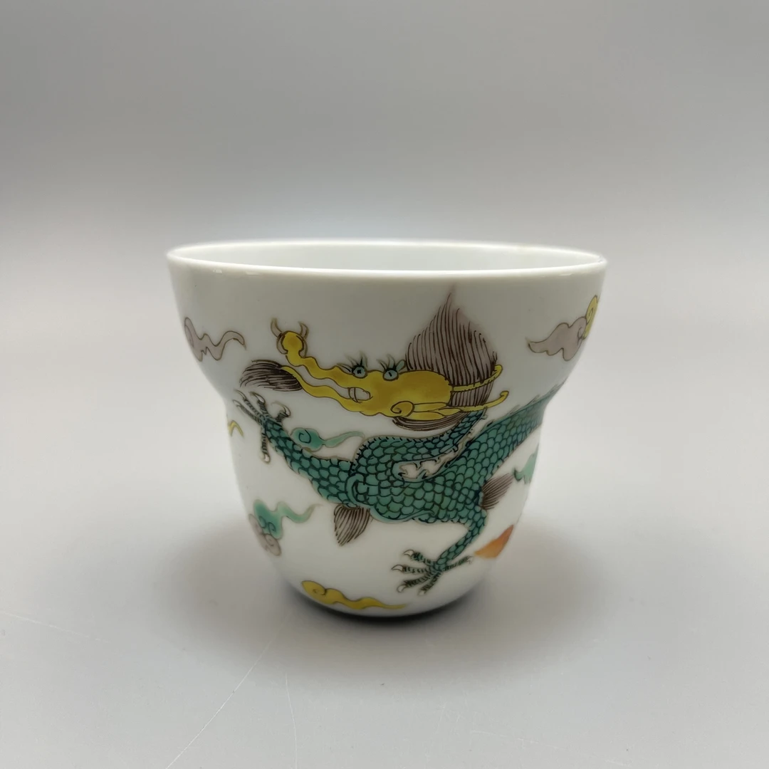 粉彩龙纹折腰杯H8390