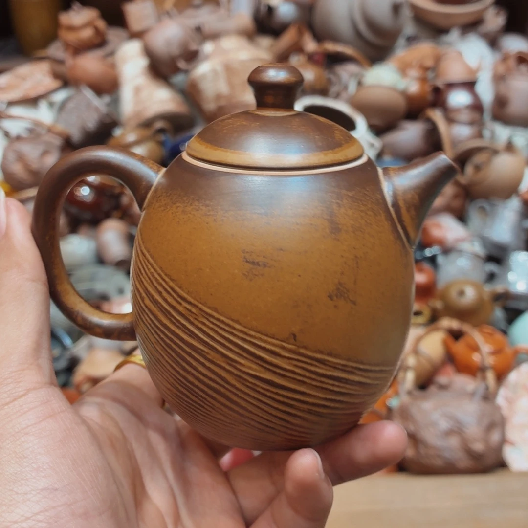 柴烧老岩泥手工茶器皿