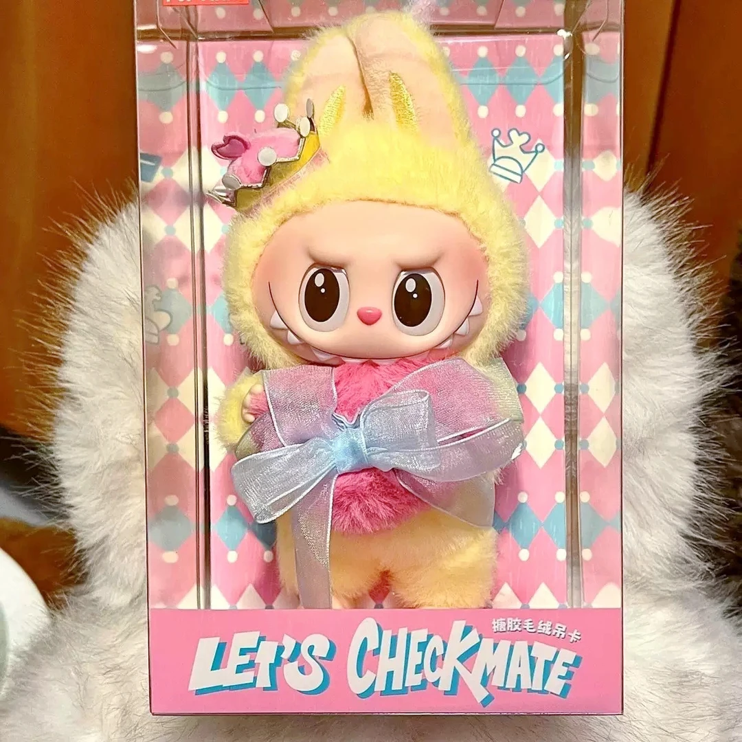 泡泡m玛特LABUBU2025新品labubu象棋大冒险系列皇后吊卡黄色款系