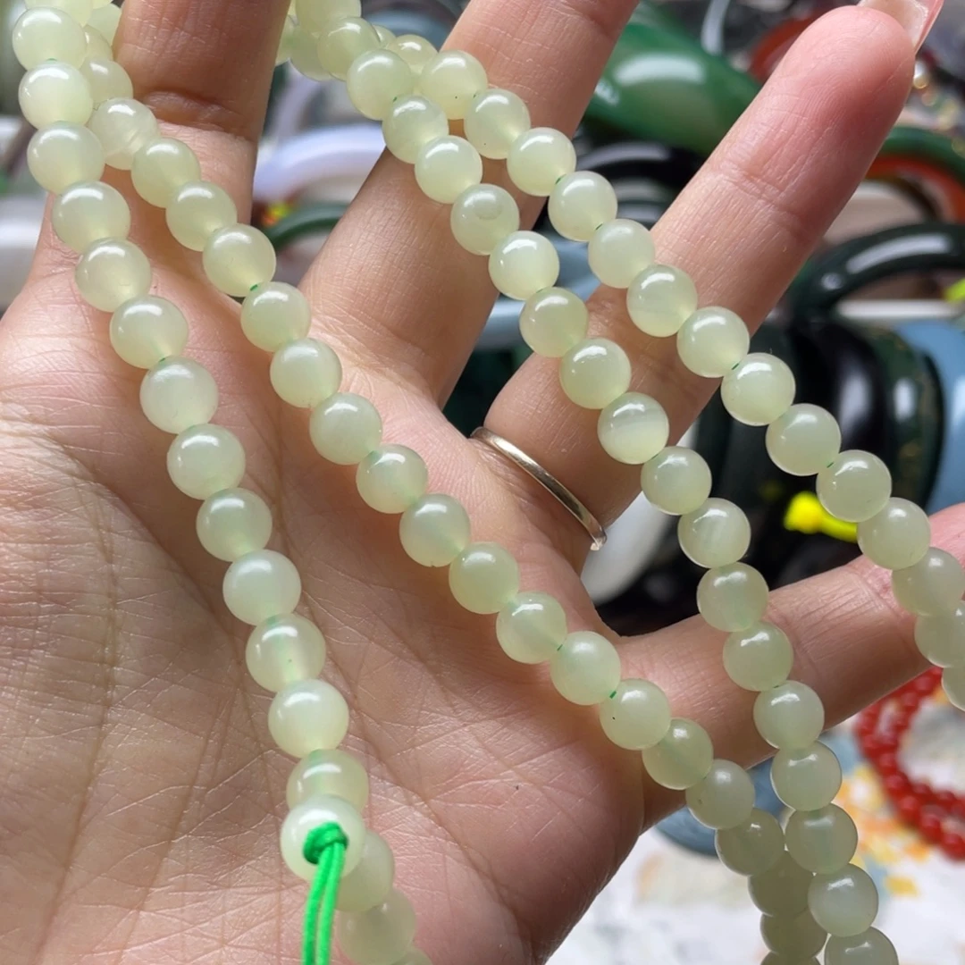 蛇纹石玉未镶嵌手链