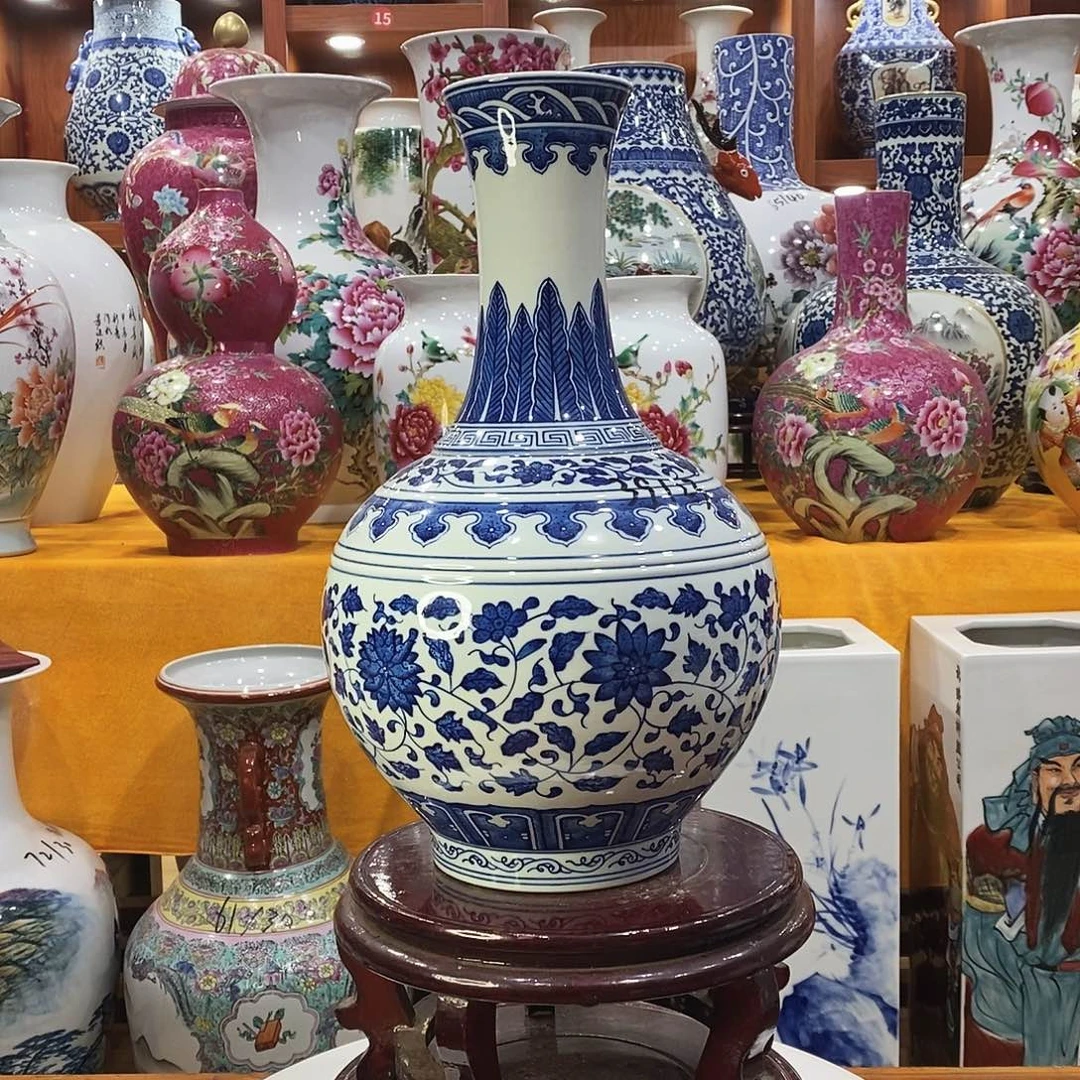 摆件放*景德镇陶瓷青花赏