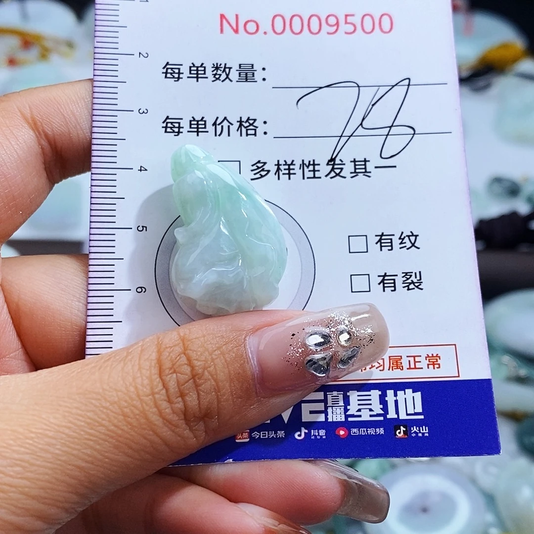 翡翠未镶嵌毛衣链9500