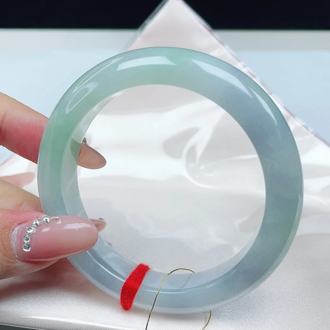 翡翠未镶嵌手镯54+圈口