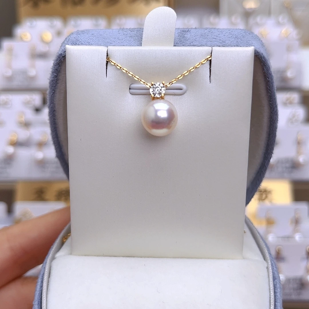 海水珍珠套链18K金镶嵌