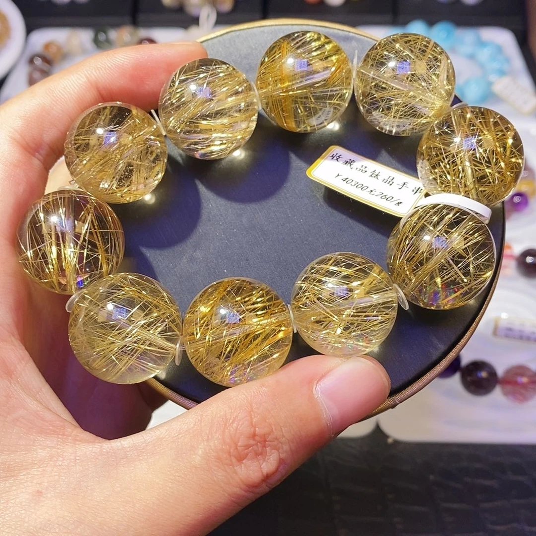 未镶嵌水晶手链钛晶22mm