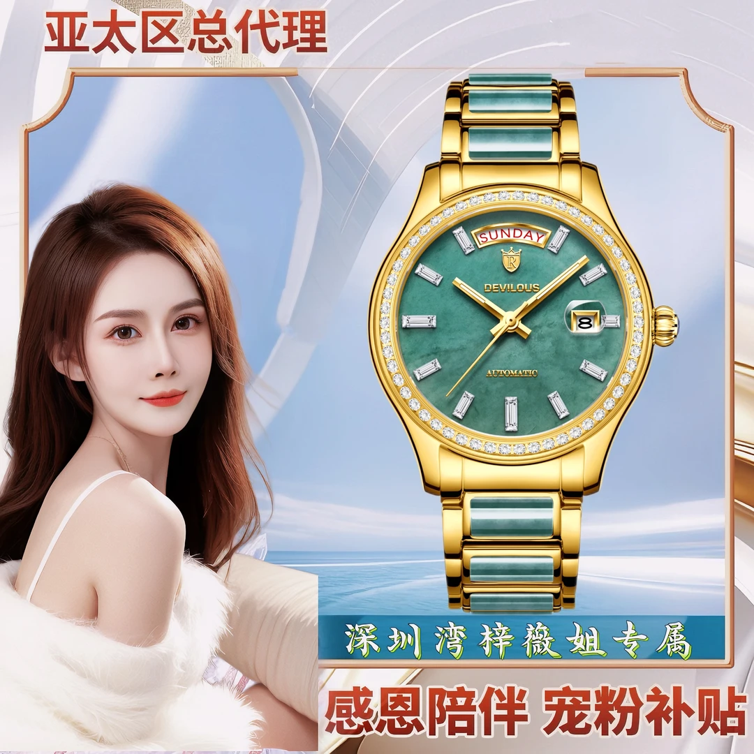 【梓薇姐专属】DEVILOUS/戴劳伦斯【金玉满堂】机械男轻奢腕表-TXW