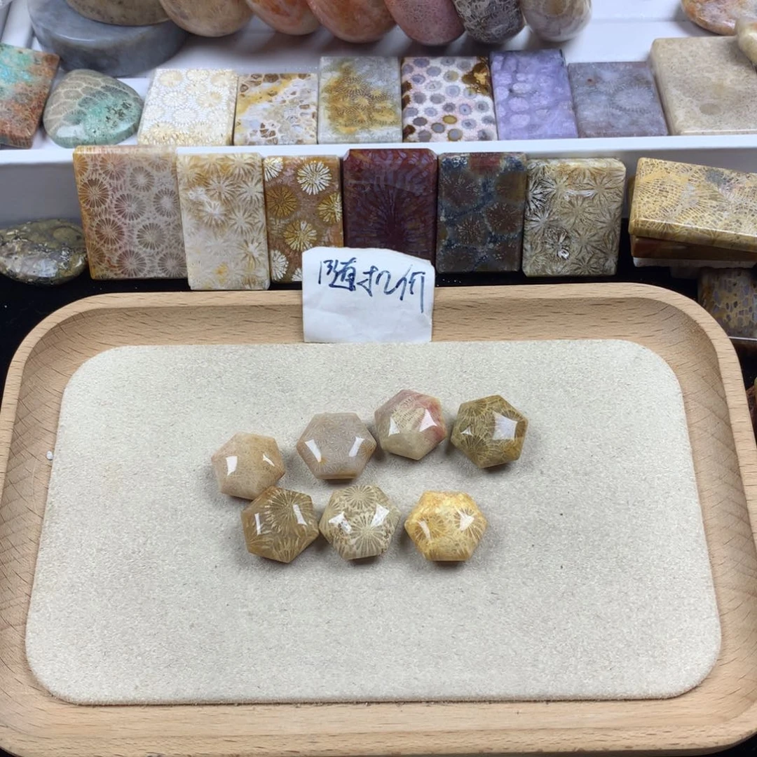 硅化珊瑚（珊瑚玉）无未镶嵌妮****】