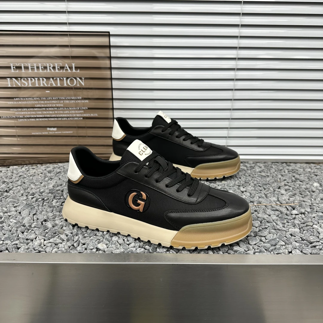 男鞋夏季拼接休闲鞋透气低帮系带板鞋时尚休闲潮鞋运动鞋潮流百搭