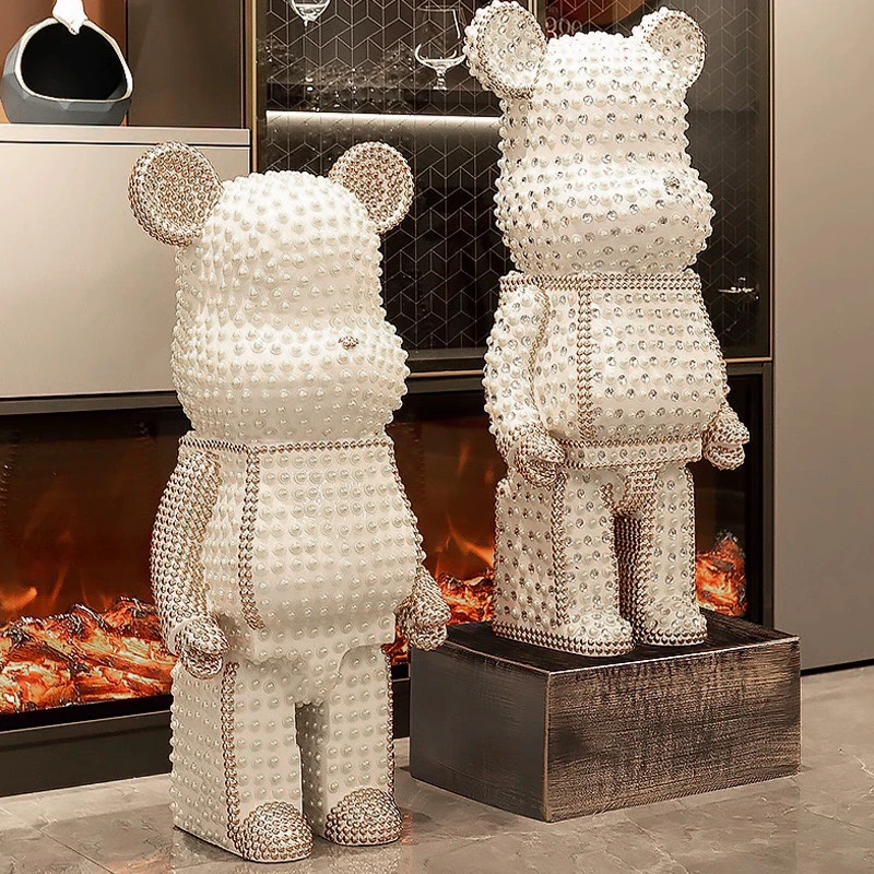 高端客厅大型落地摆件电视柜沙发旁乔迁入户家居装饰品暴力熊摆件