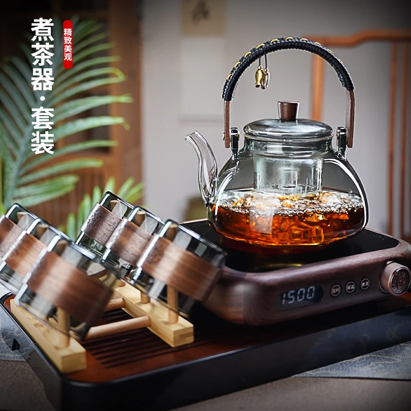 煮茶壶煮茶器2025新款煮茶炉玻璃烧水壶提梁壶蒸煮一体茶壶