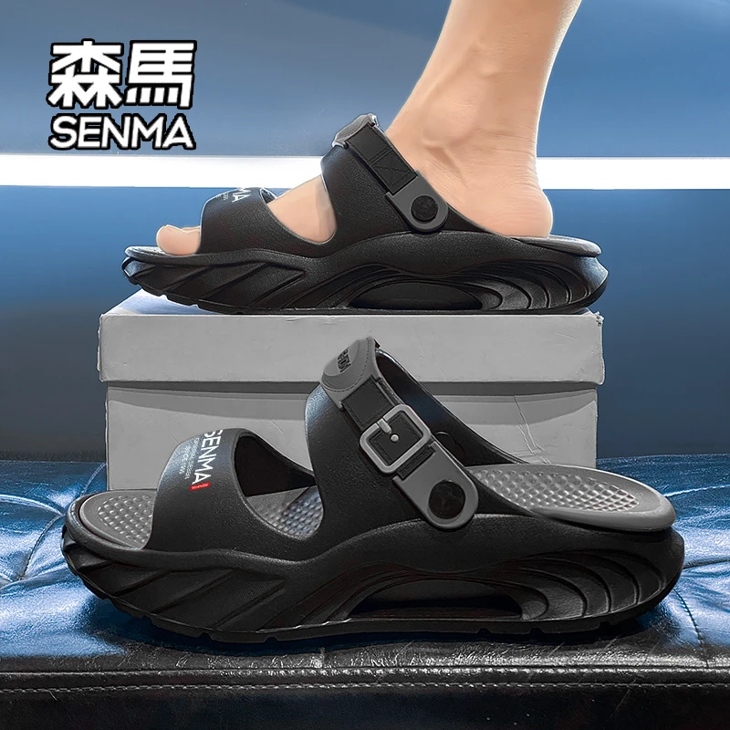 SENMA/森马拖鞋男夏季2025新款两用防滑软底一字拖外穿运动沙滩鞋