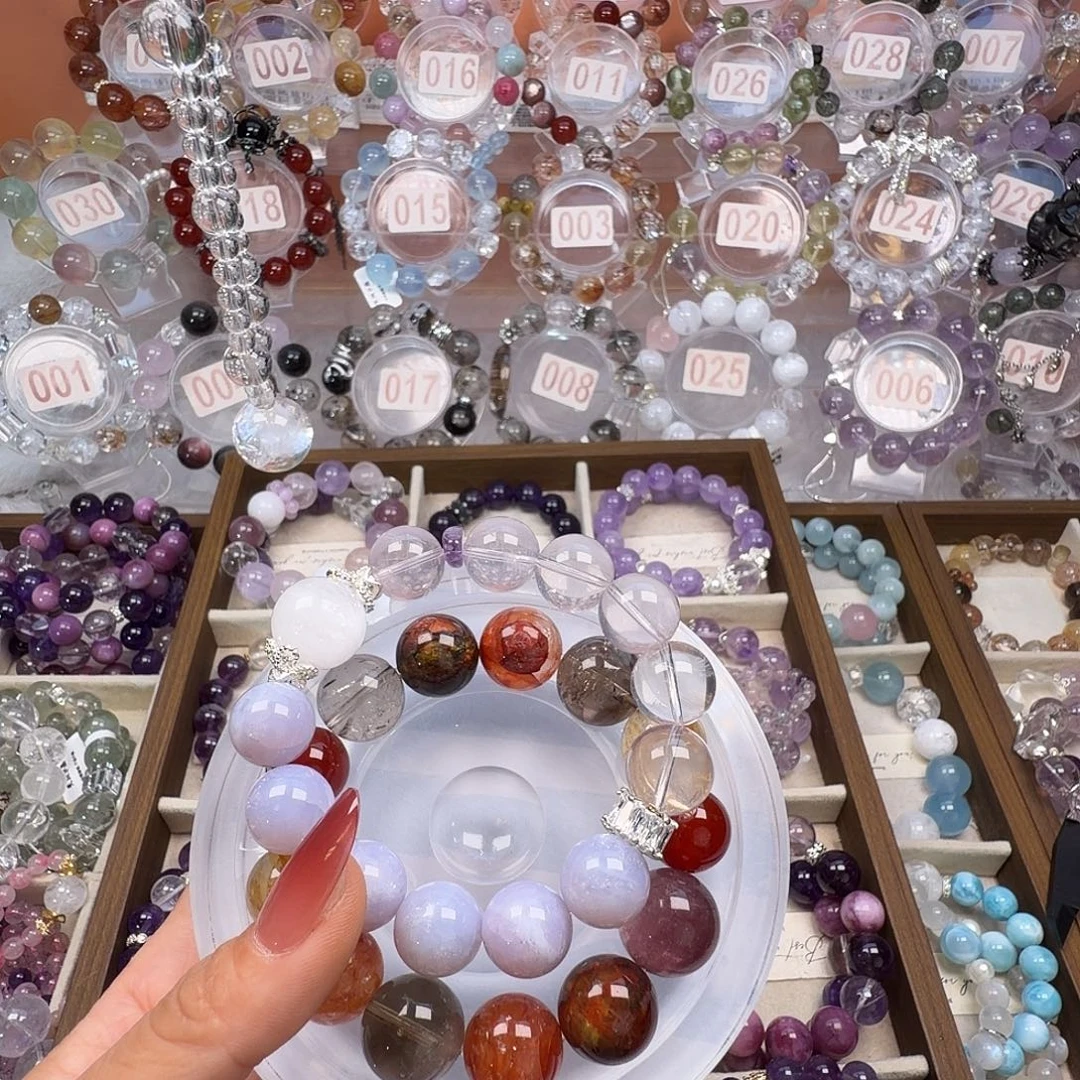 庆***）手链烟晶银S925镶嵌