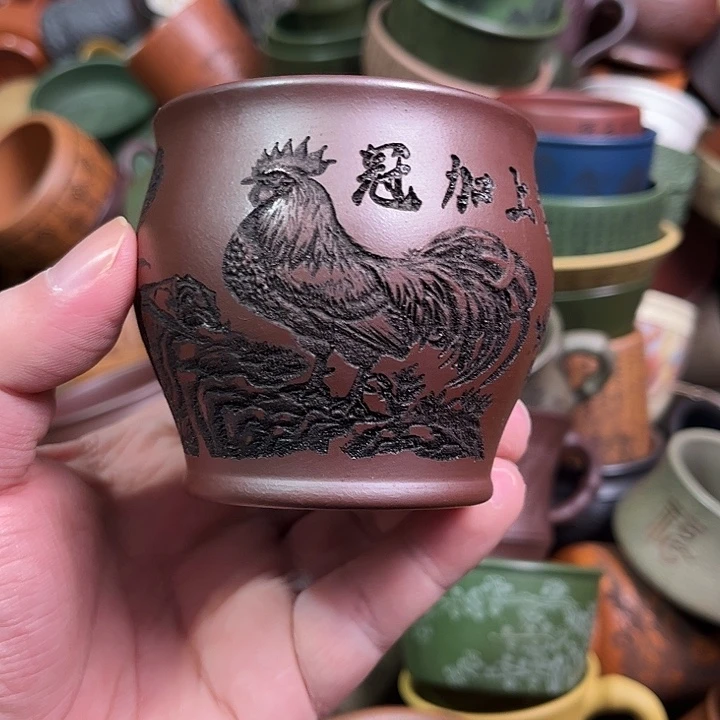 紫砂茶杯全手工紫砂主人杯