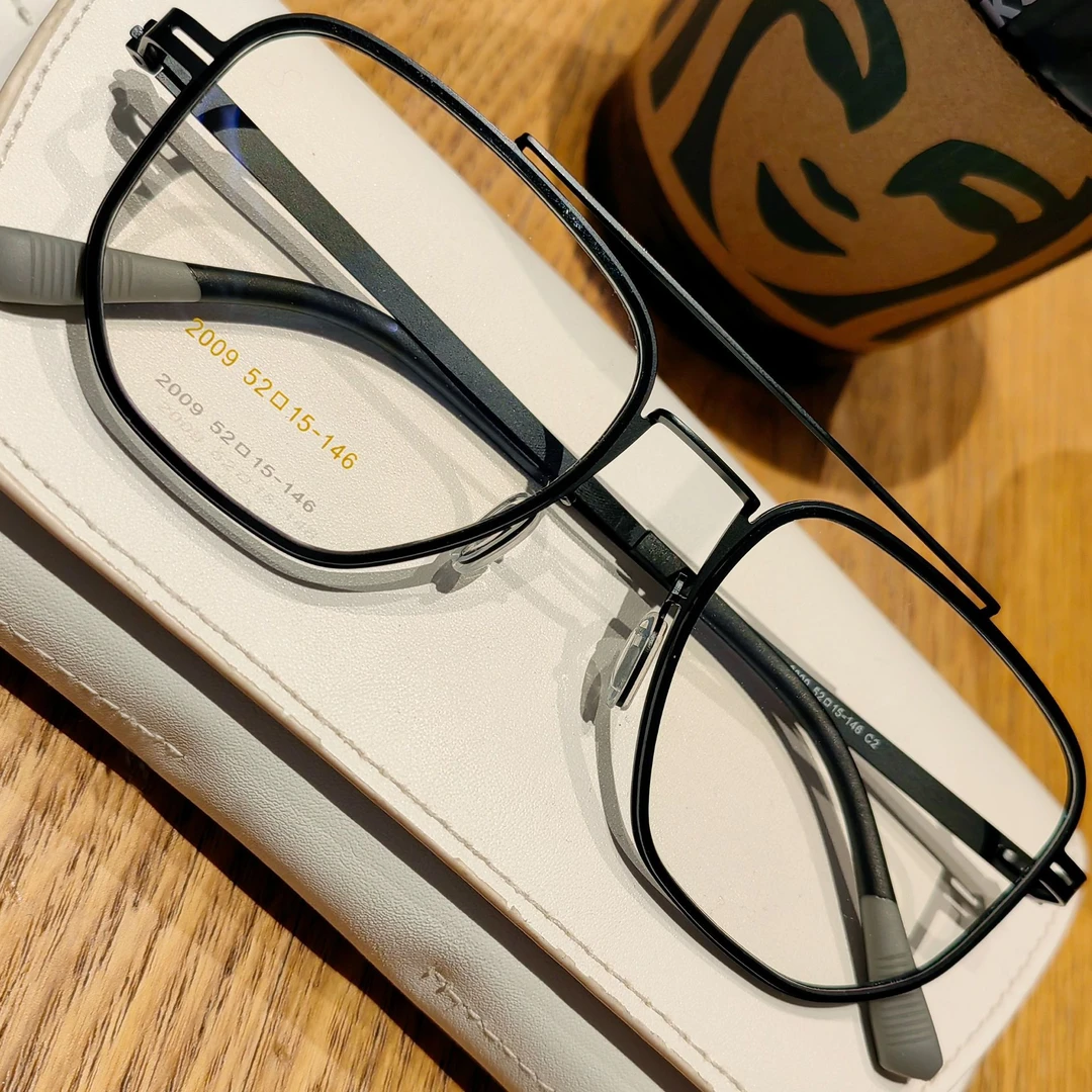 超轻高弹潮流双梁男女平光近视变色蓝光眼镜复古设计感百搭大框