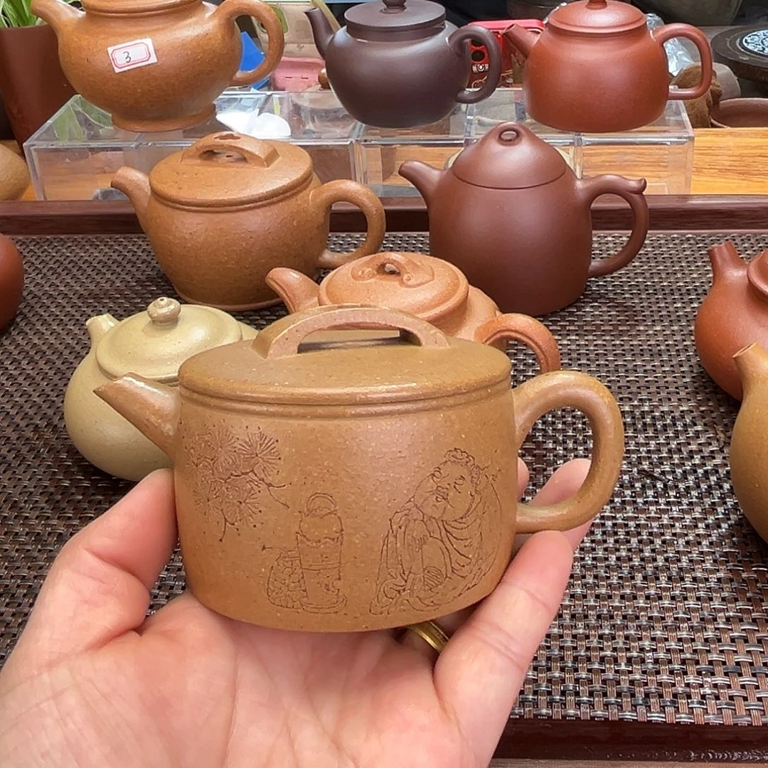 紫砂茶壶汉瓦150cc宜兴紫砂