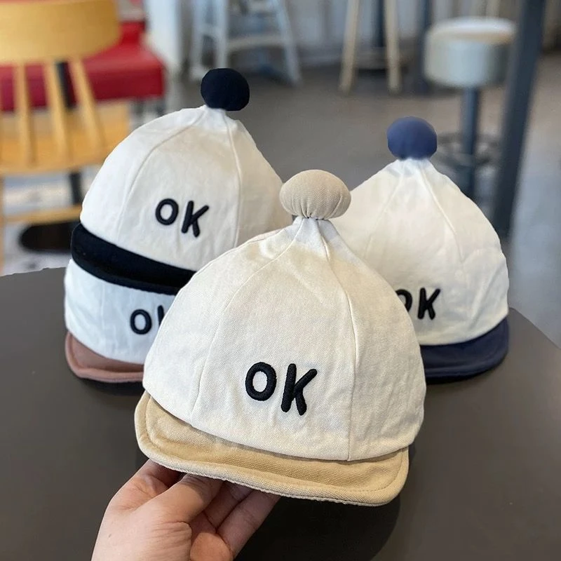 韩版婴儿帽子春秋季遮阳帽男女宝宝防晒帽新生儿尖尖鸭舌帽薄款潮