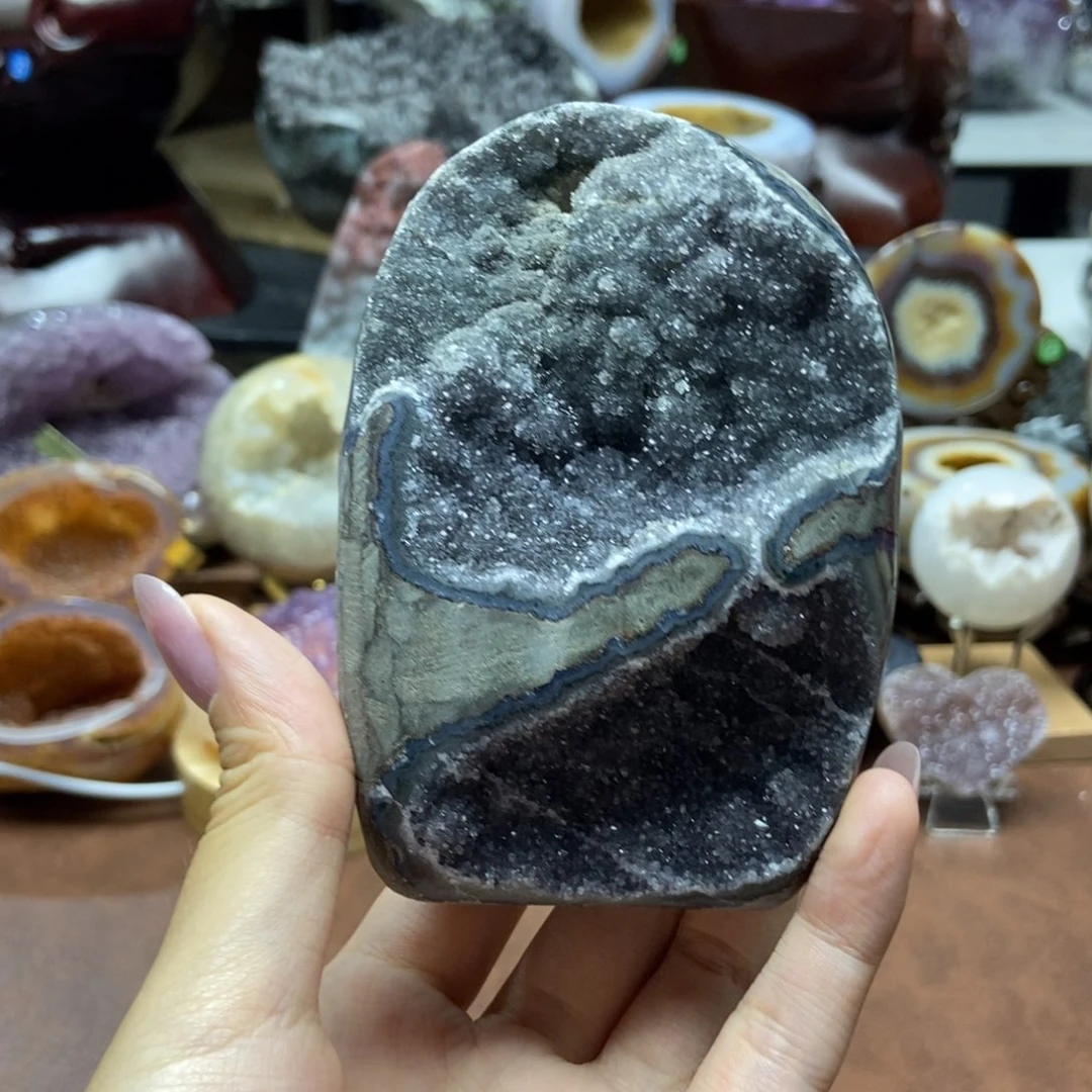 紫晶摆件未镶嵌水晶