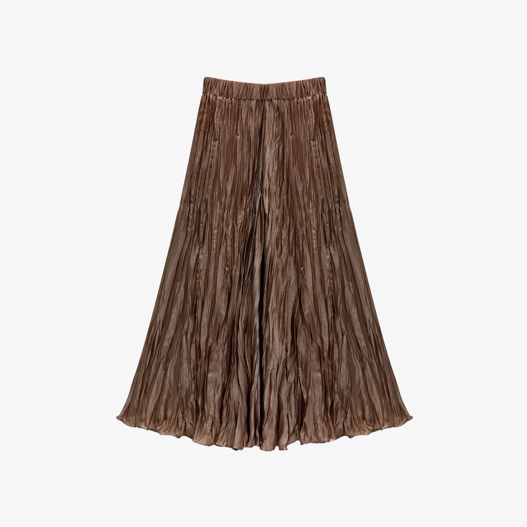 【金箔裙】高腰时尚百搭复古秋冬季梭织半裙-JKK000885【如如专属】