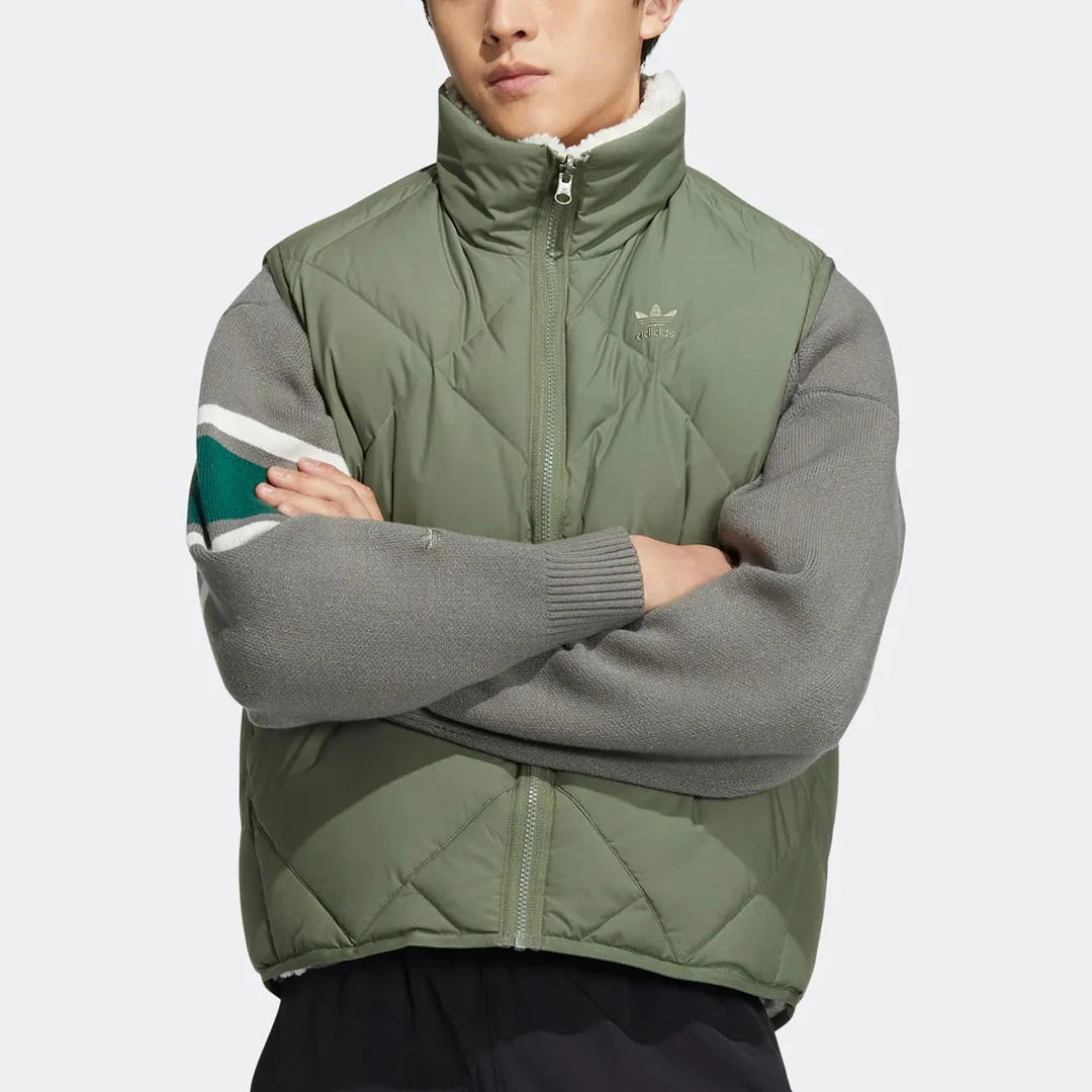 Adidas/阿迪达斯正品三叶草男女休闲双面穿羽绒马甲HR8262