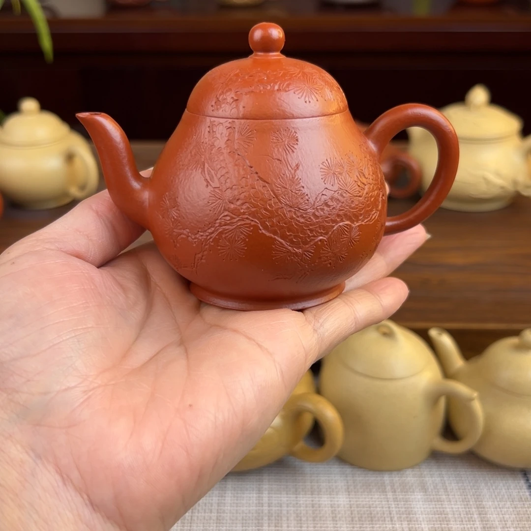 紫砂茶壶朱泥高梨全手150cc