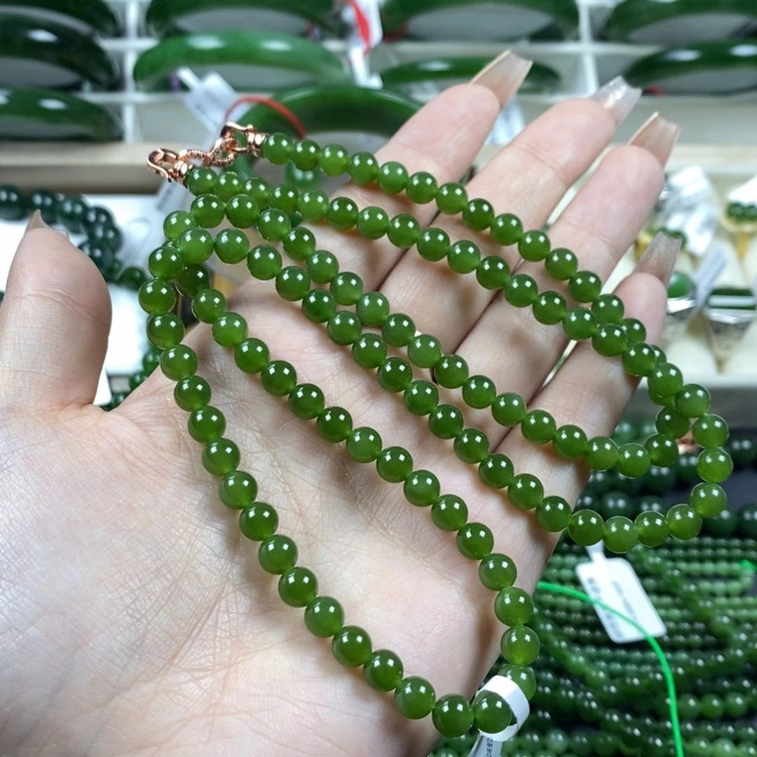 和田玉（碧玉）颈饰未镶嵌欧*风