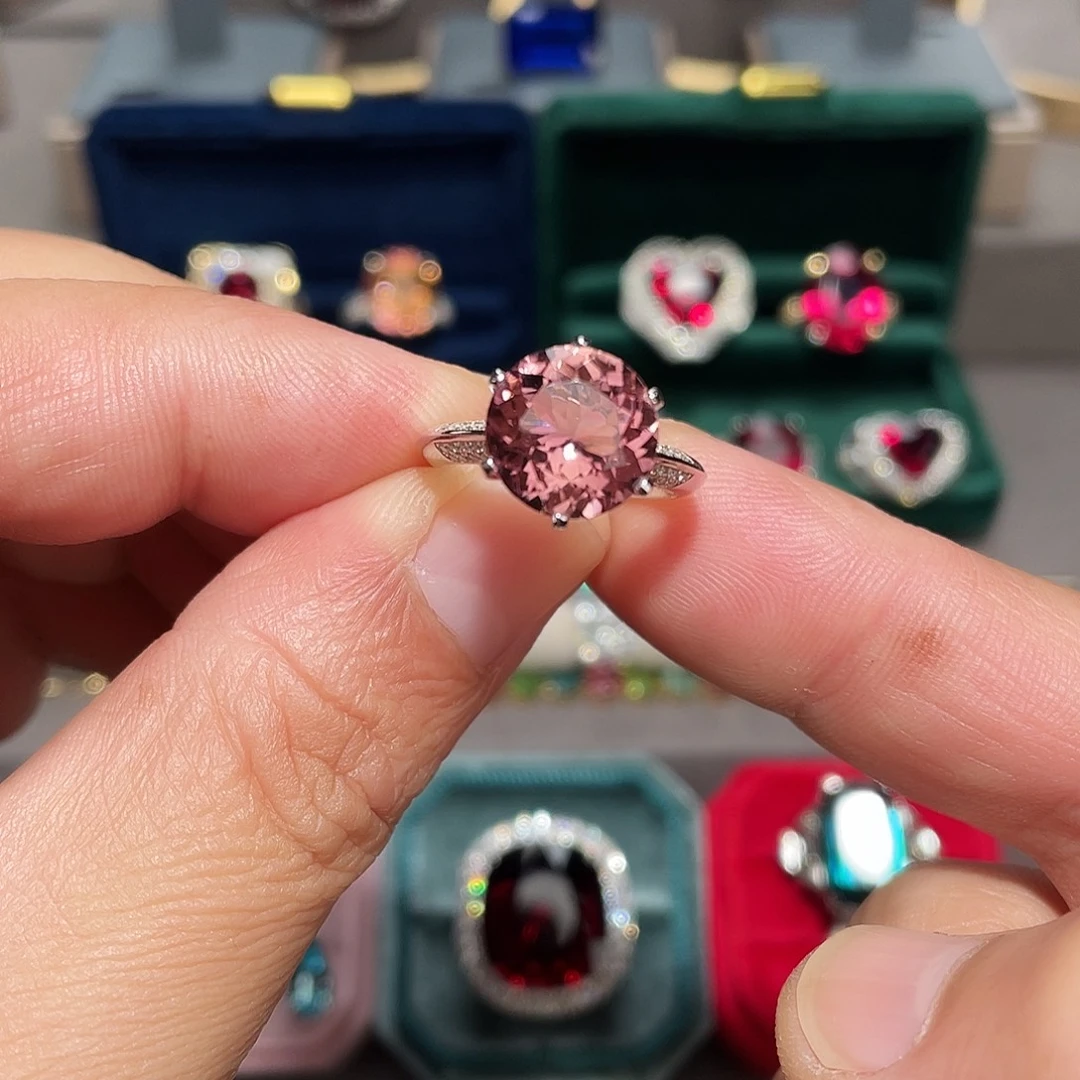 碧玺18K金镶嵌戒指4.2ct