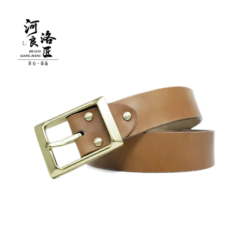 （养色植鞣革）手工制作植鞣革头层牛皮男士牛仔裤腰带经典皮带男生