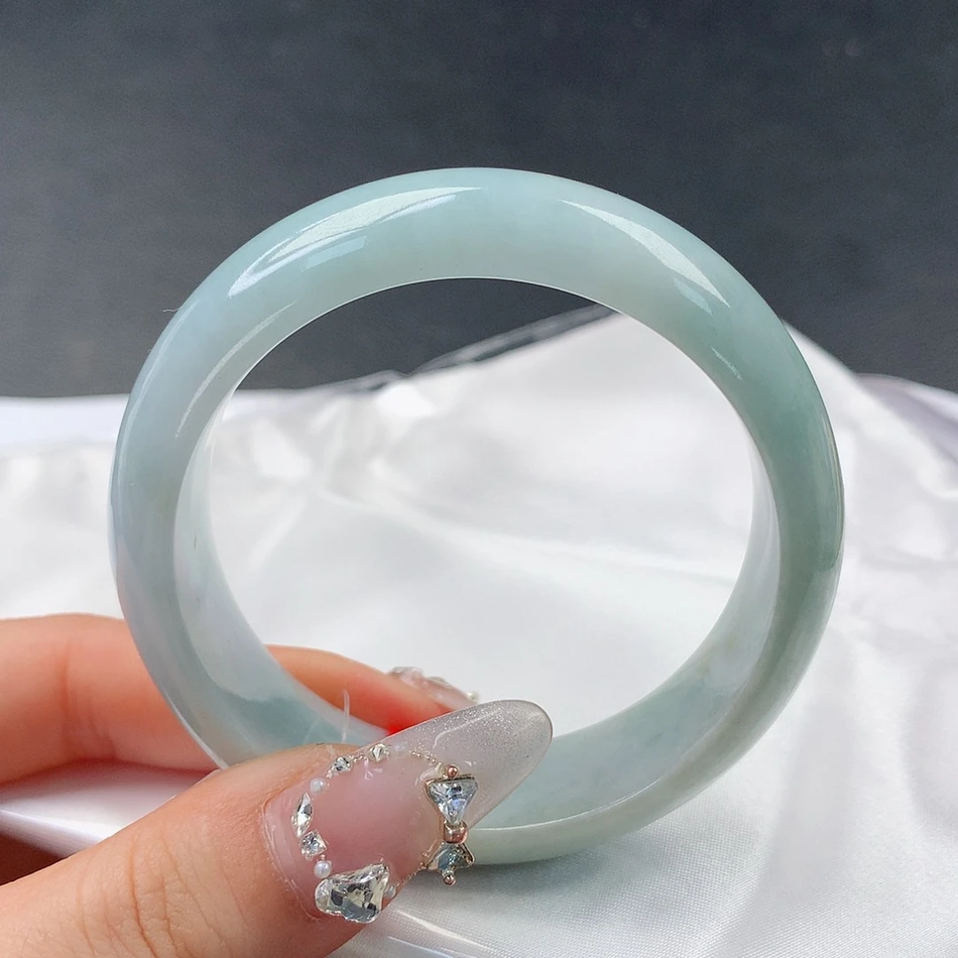 翡翠手镯未镶嵌14正53.5轮胎