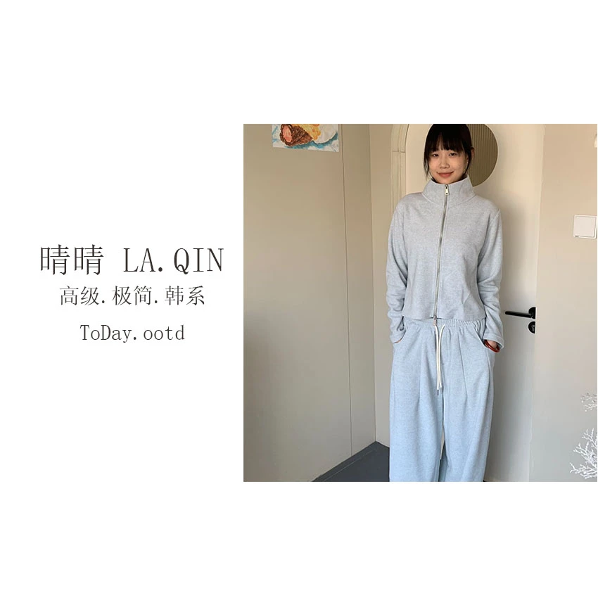 晴晴家-【捏褶奶奶裤】春季韩系百搭休闲时尚纯色捏褶奶奶裤1328