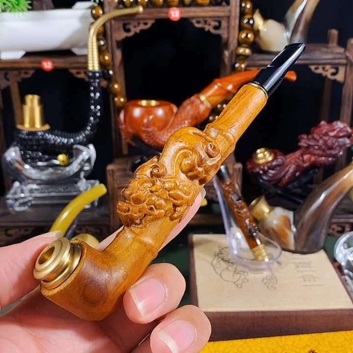 高端定制金丝楠烟嘴