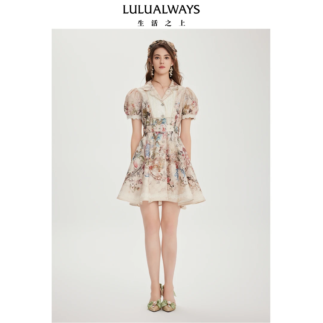 【华服·怦然心动·蔷薇诗集】LULUALWAYS25夏季新款优雅连衣裙