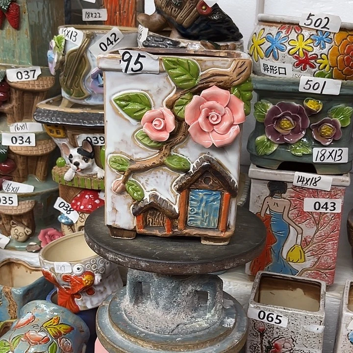 粗陶材质多肉花盆