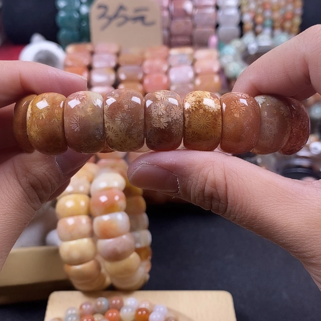 硅化珊瑚（珊瑚玉）未镶嵌手牌48号